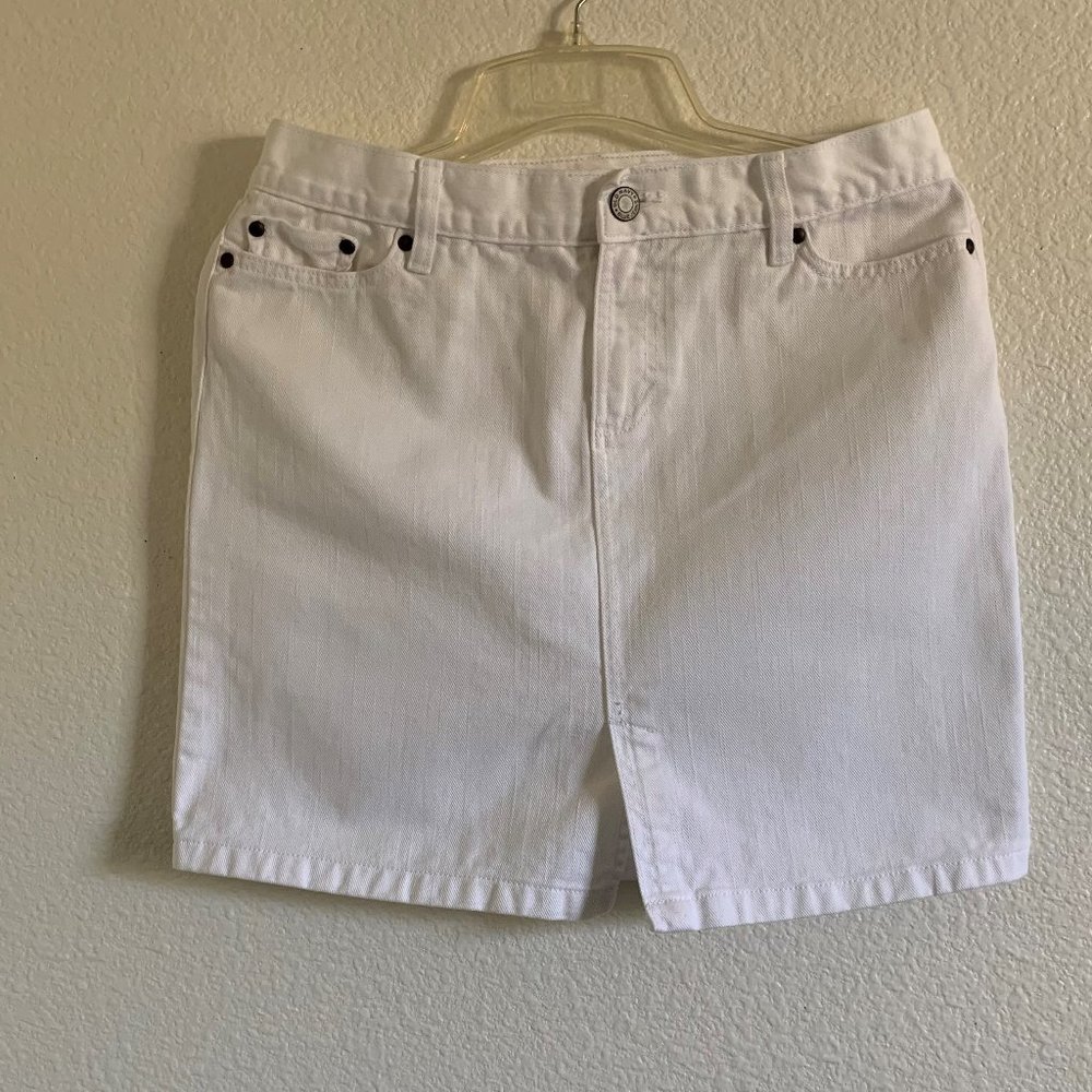Old Navy White Denim Jean Skirt